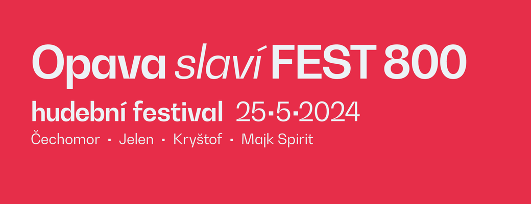 Logo hudebního festivalu Opava slaví FEST 800